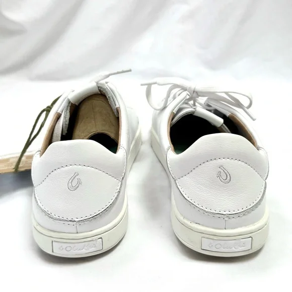 New OluKai Pehuea Li Ili Leather Women’s Slip On In Sneakers Shoes 8.5 White NIB - Picture 9 of 12